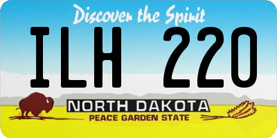 ND license plate ILH220