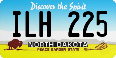 ND license plate ILH225