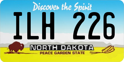 ND license plate ILH226