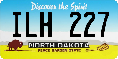 ND license plate ILH227