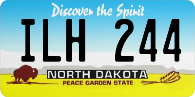 ND license plate ILH244
