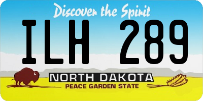ND license plate ILH289
