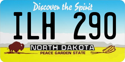 ND license plate ILH290