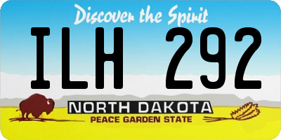 ND license plate ILH292