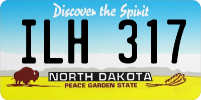 ND license plate ILH317