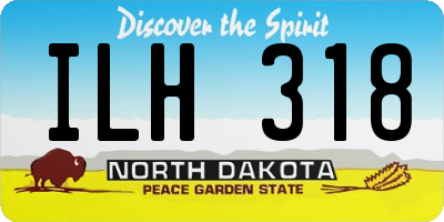 ND license plate ILH318