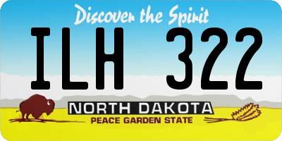 ND license plate ILH322