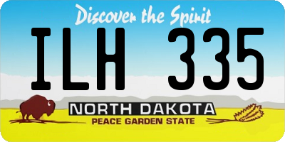 ND license plate ILH335