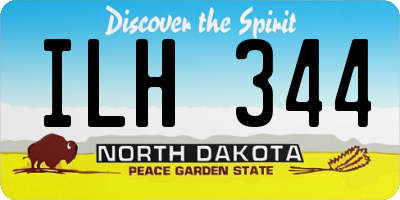 ND license plate ILH344