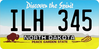 ND license plate ILH345