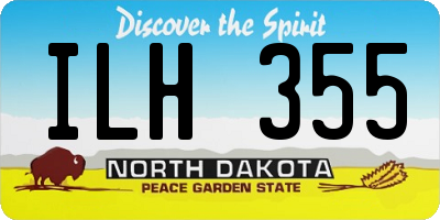 ND license plate ILH355