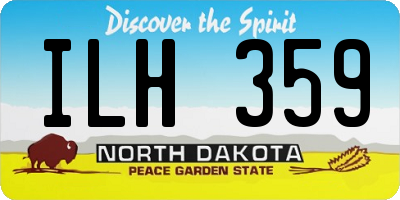 ND license plate ILH359