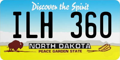 ND license plate ILH360