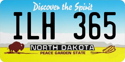 ND license plate ILH365