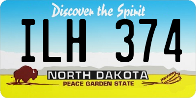 ND license plate ILH374
