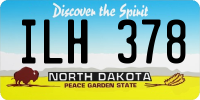 ND license plate ILH378