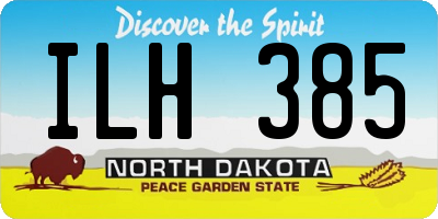 ND license plate ILH385