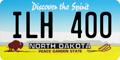 ND license plate ILH400