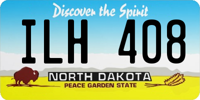 ND license plate ILH408