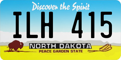 ND license plate ILH415