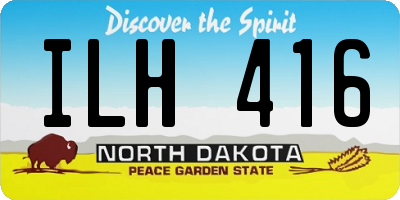 ND license plate ILH416