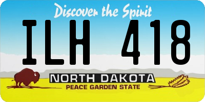 ND license plate ILH418