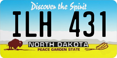 ND license plate ILH431