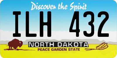 ND license plate ILH432