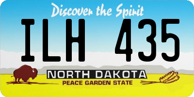 ND license plate ILH435