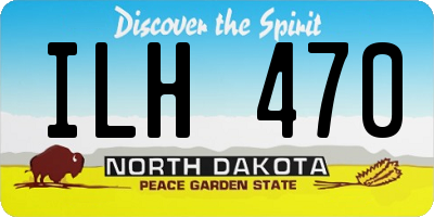 ND license plate ILH470