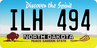 ND license plate ILH494