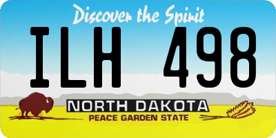 ND license plate ILH498