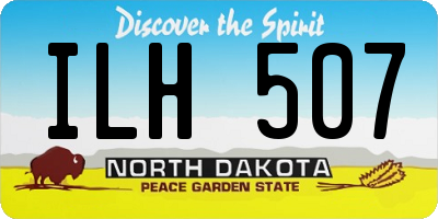 ND license plate ILH507