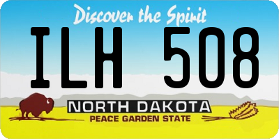 ND license plate ILH508