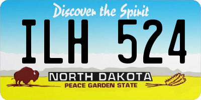 ND license plate ILH524