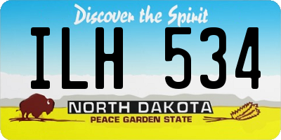 ND license plate ILH534
