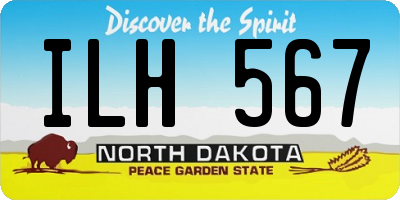 ND license plate ILH567