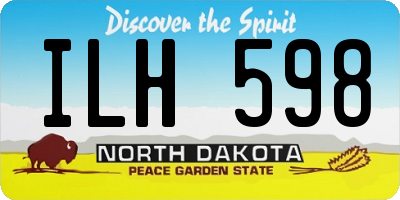 ND license plate ILH598