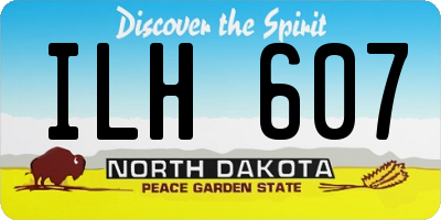 ND license plate ILH607