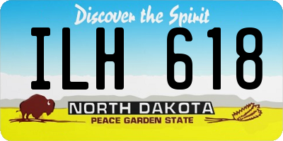 ND license plate ILH618