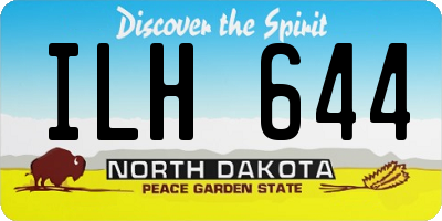 ND license plate ILH644