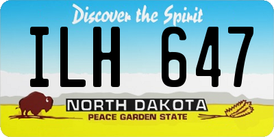 ND license plate ILH647