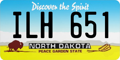 ND license plate ILH651