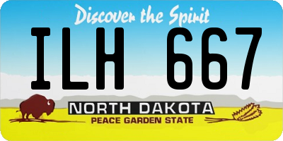 ND license plate ILH667