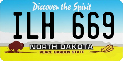 ND license plate ILH669