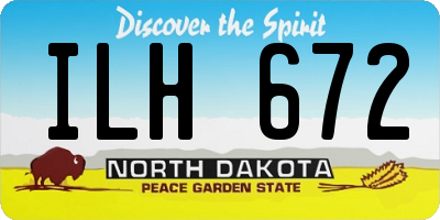 ND license plate ILH672