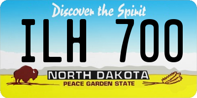 ND license plate ILH700