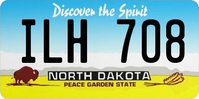 ND license plate ILH708