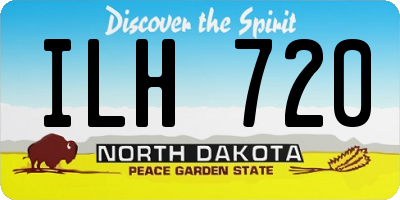 ND license plate ILH720