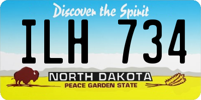 ND license plate ILH734